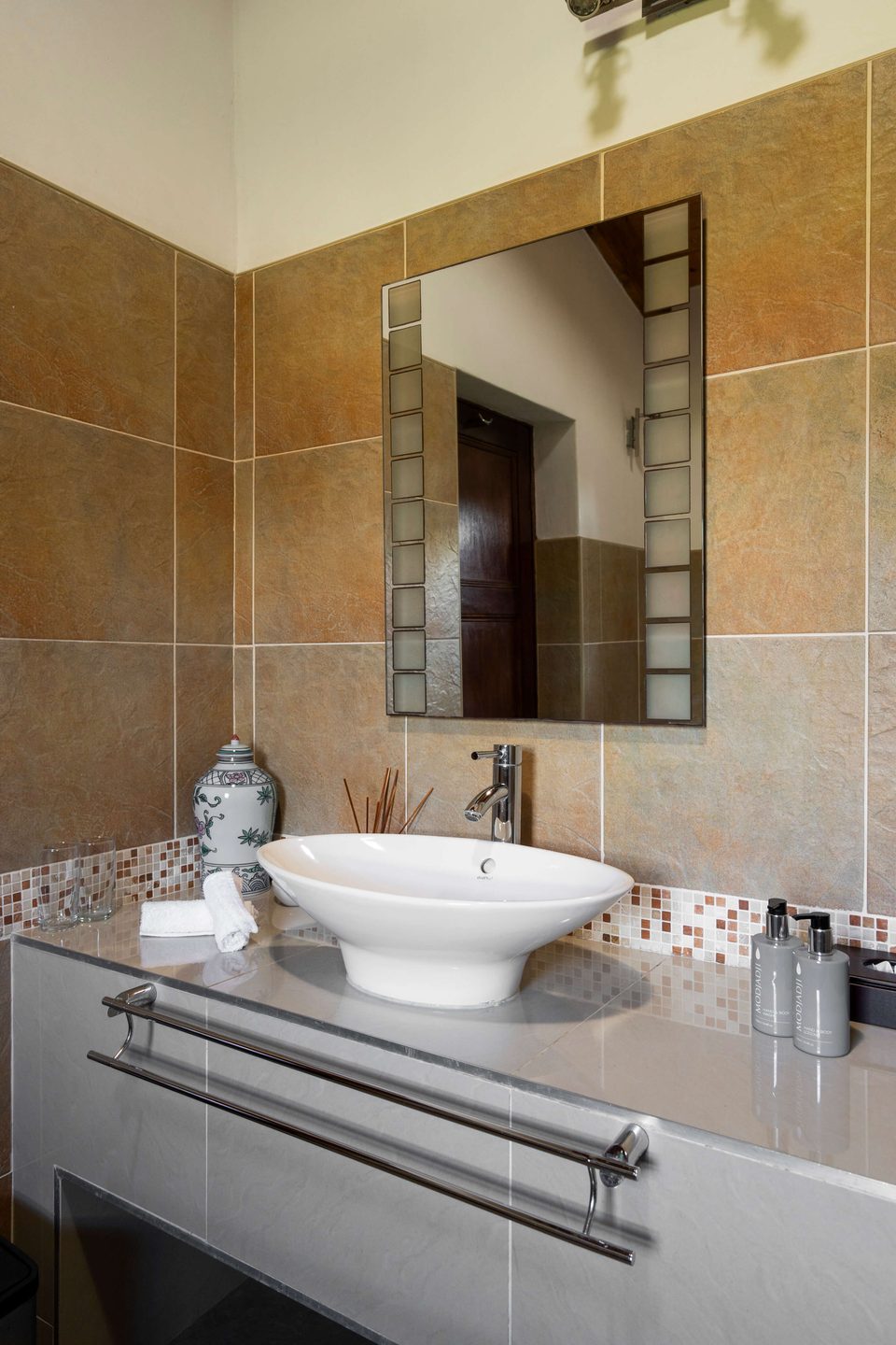 Bathroom basin in the Red Room en-suite