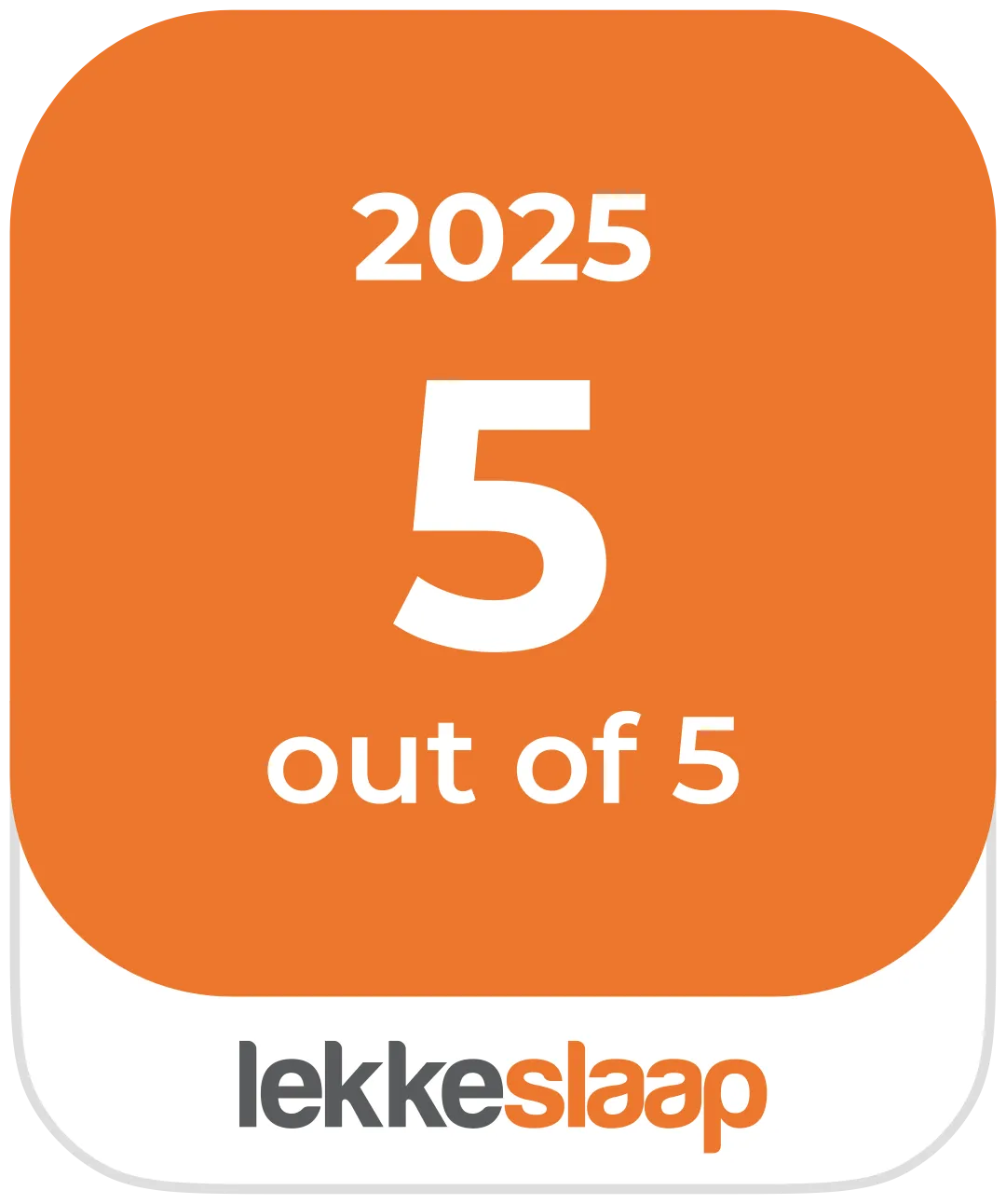LekkeSlaap 2025 5 out of 5 review score badge for The Anchorage Krantzkloof
